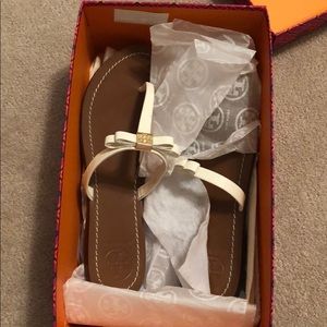 Tory Burch white sandals